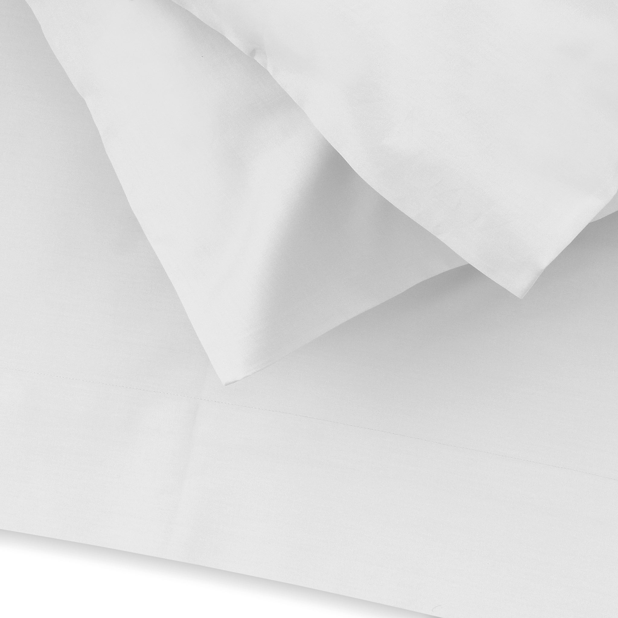 White Flat Sheet + Pillowcases