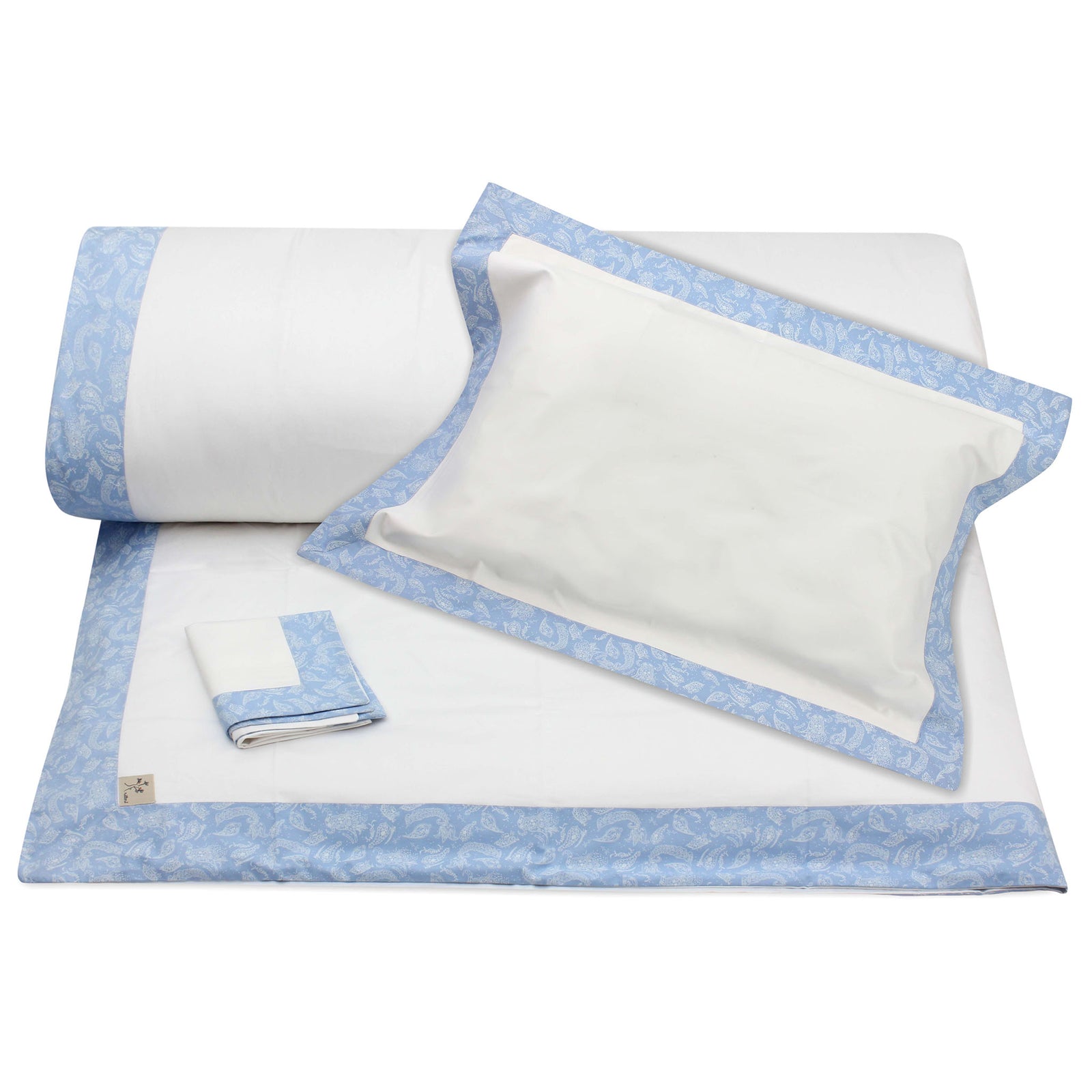 Blue Paisley Duvet + Pillowcases (600 TC)