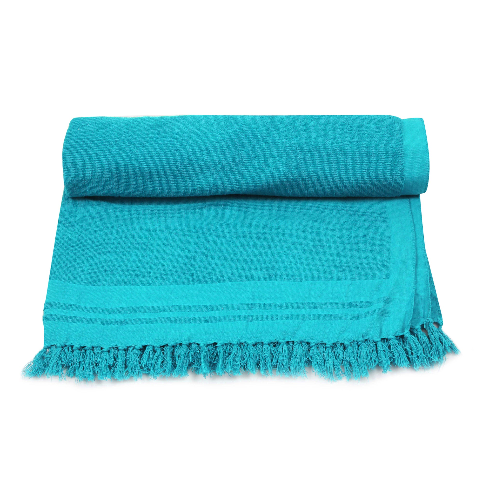Aqua Plain Beach Towel