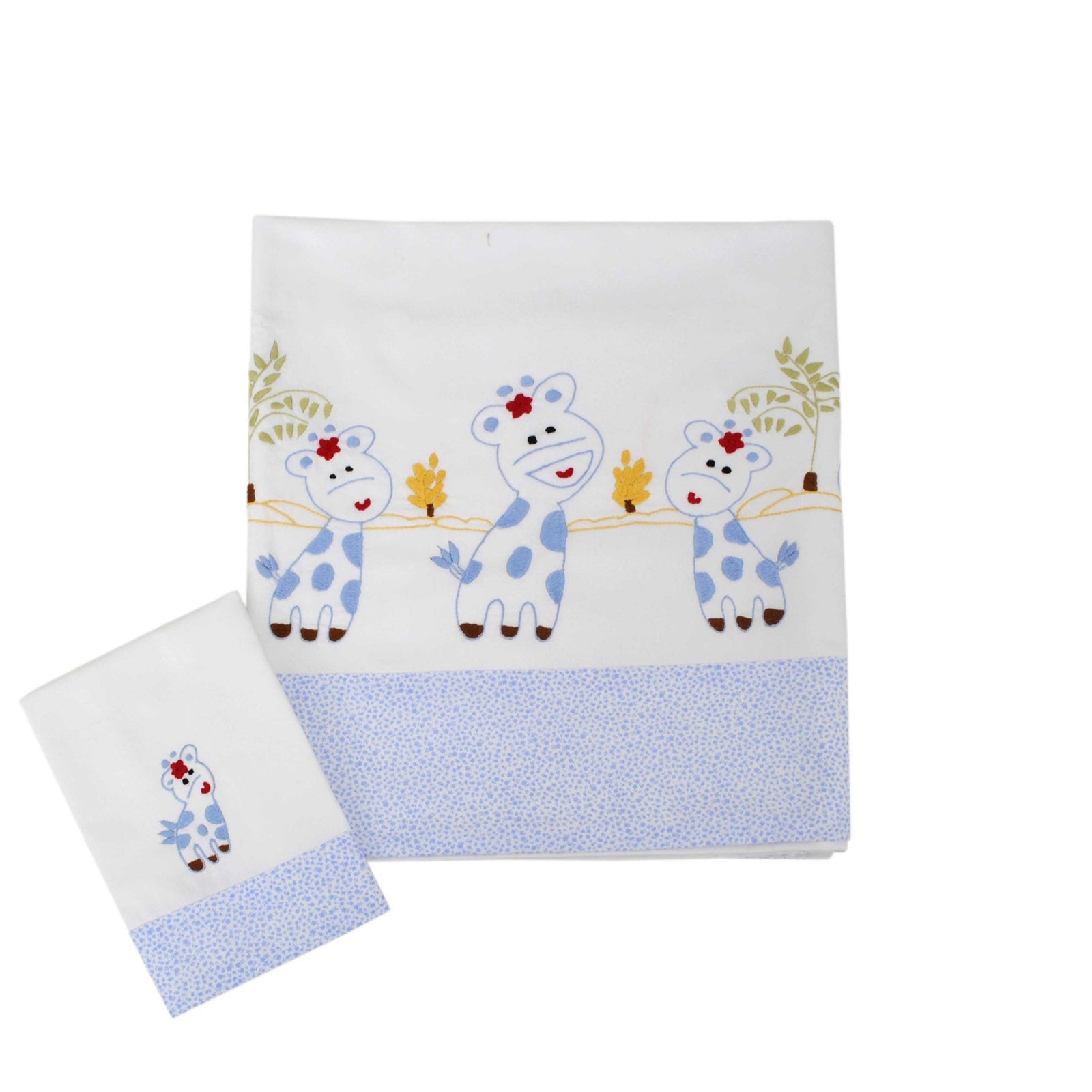 Giraffe Baby Sheet Set (Blue)