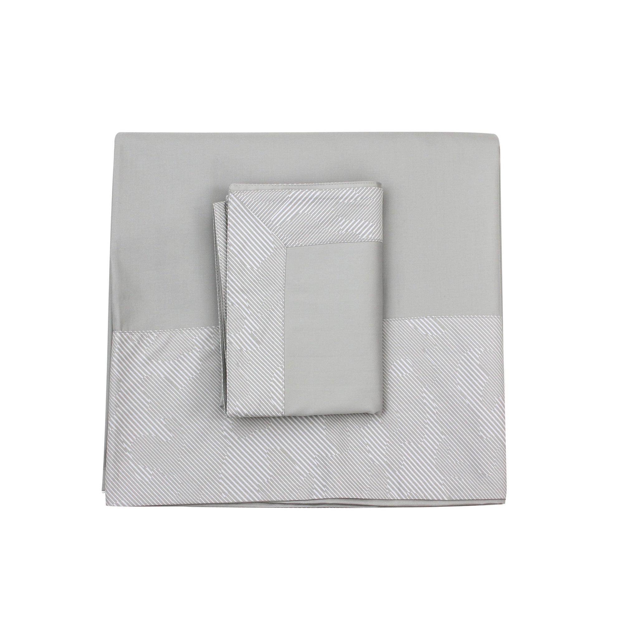 Grey Lines Sheet + Pillowcases (600 TC)