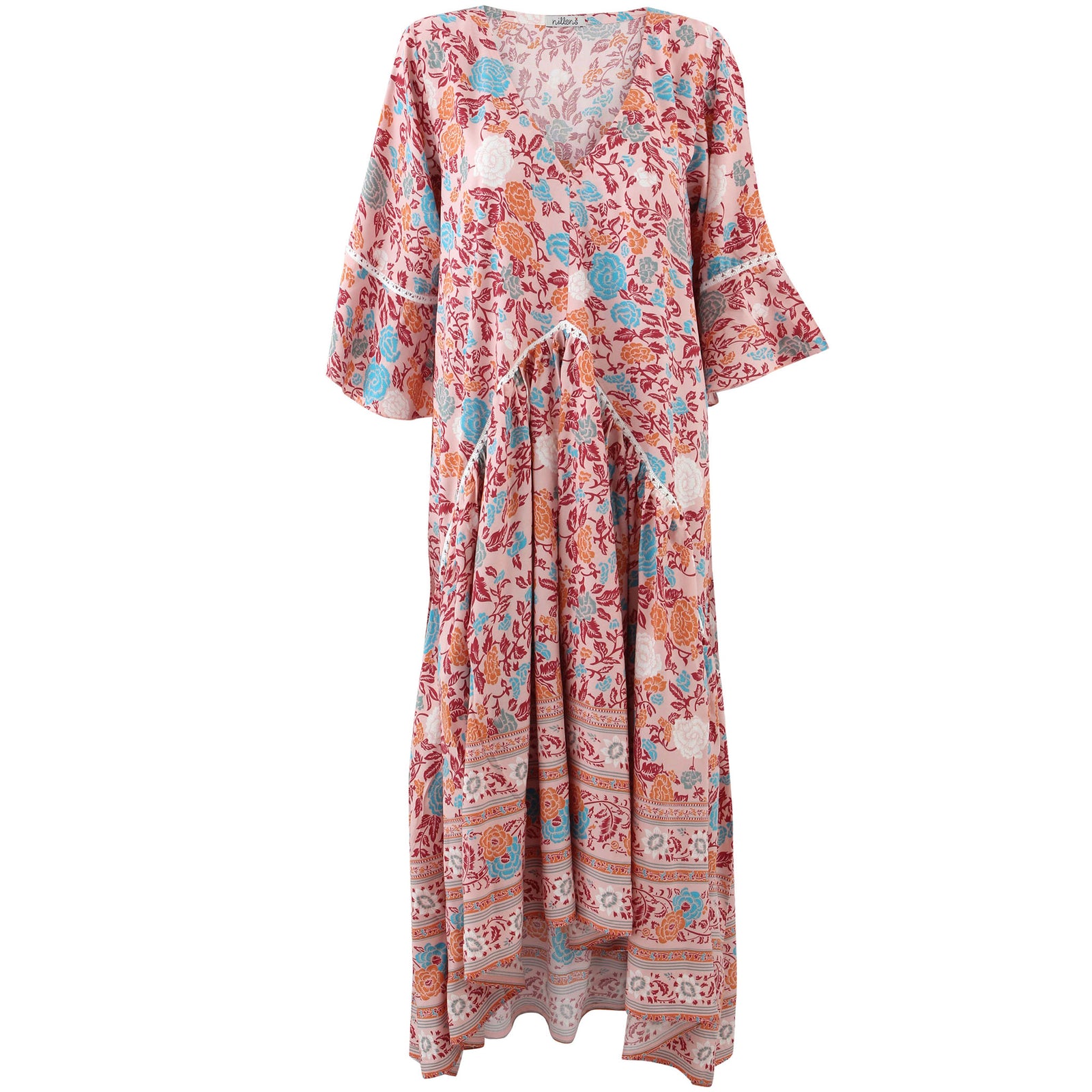 Breezy Summer Printed Dress (Pink)