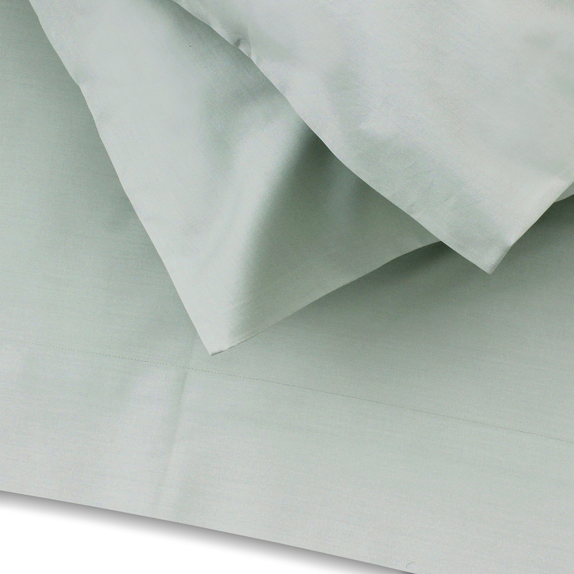 Jade Green Flat Sheet + Pillowcases (350 TC)