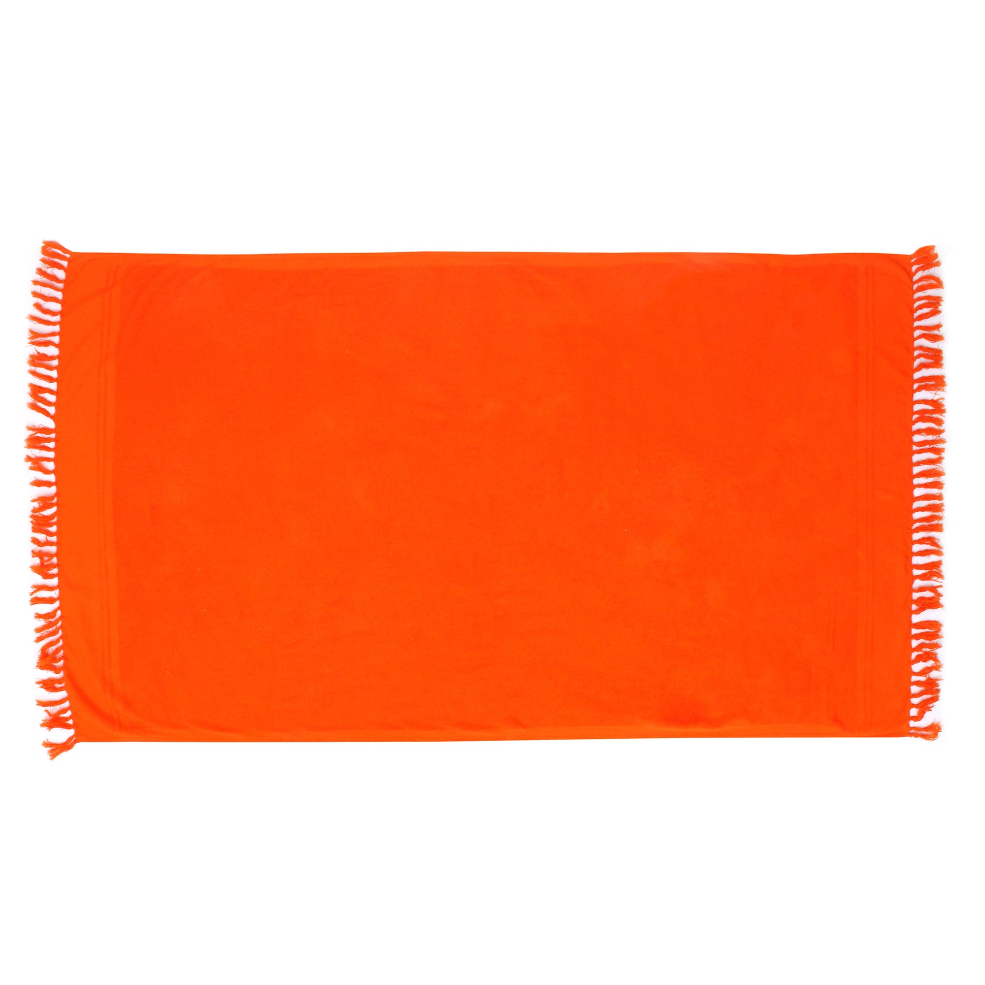 Orange Plain Beach Towel
