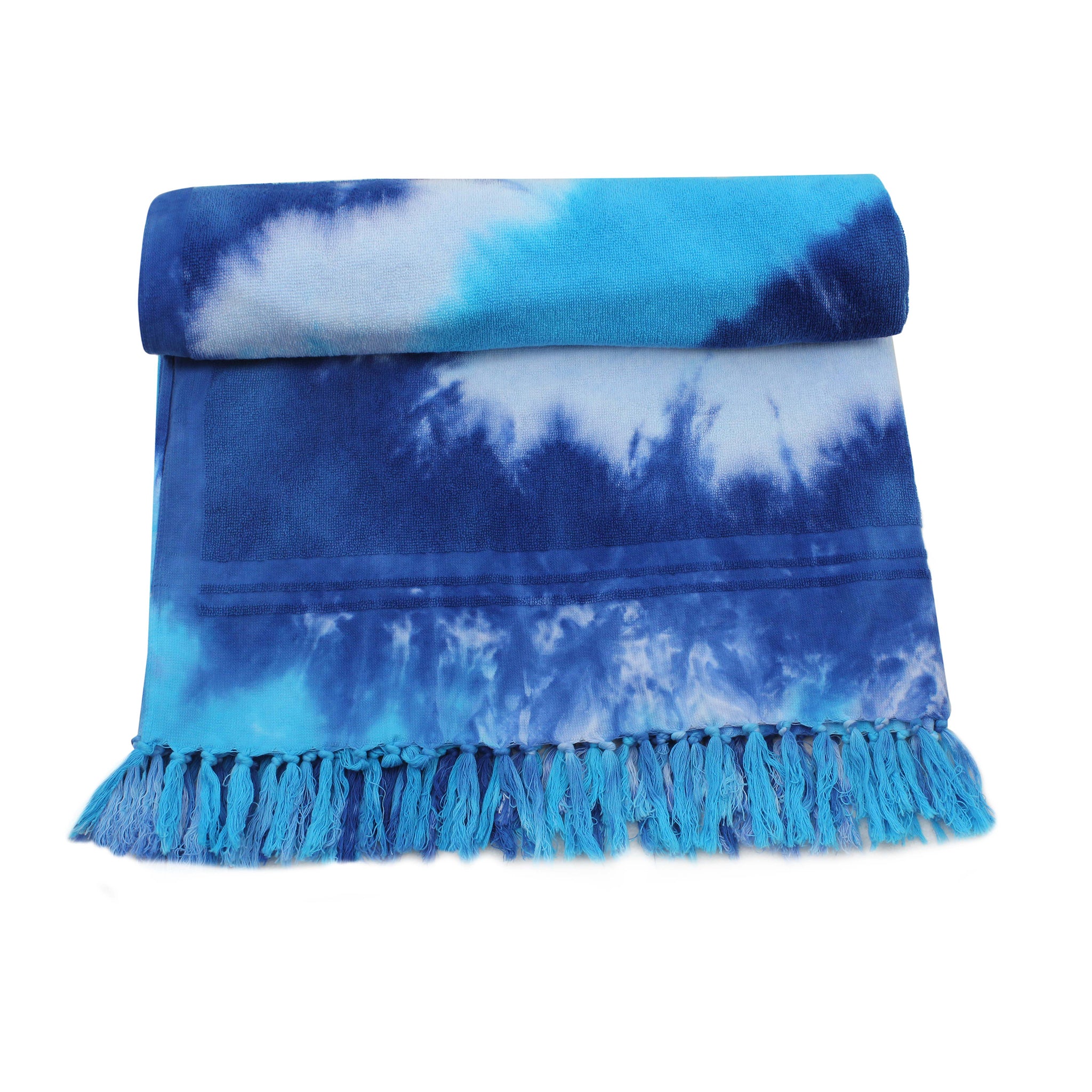 Blue/Aqua Swirl Tie Dye Beach Towel