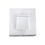 White Sheet with Grey Piping + Pillowcases (600 TC)